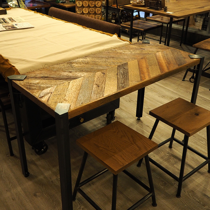 テーブル用ヘリンボーン天板＜USバーンウッド＞（SIZE: 1100×500×30